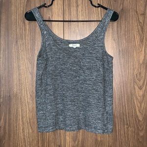 Madewell Heather Grey Linen Tank Top